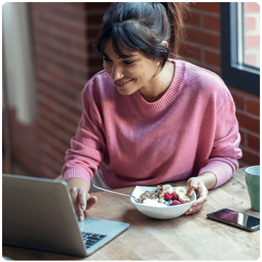 Woman on her laptop